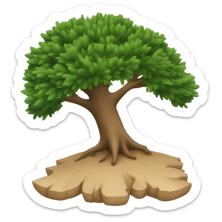  emoji of the cedar tree that is on the lebanese flag in black sticker