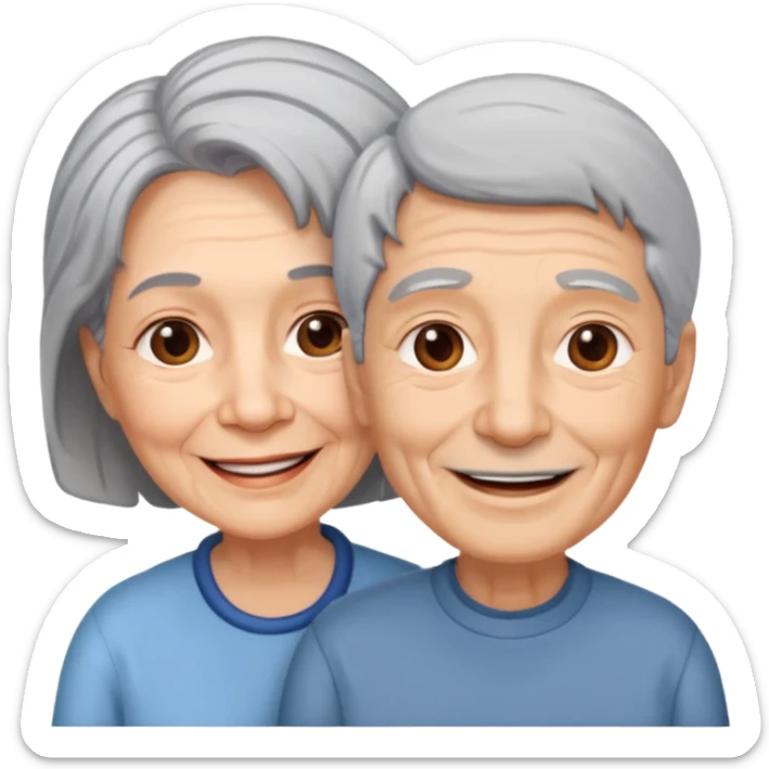 lo mismo que estas haciendo solo coloca alado de la abuela un hombre sticker