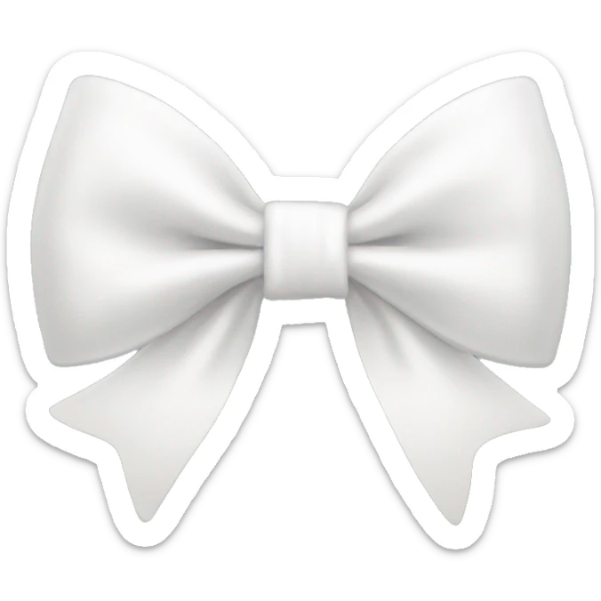 White bow sticker