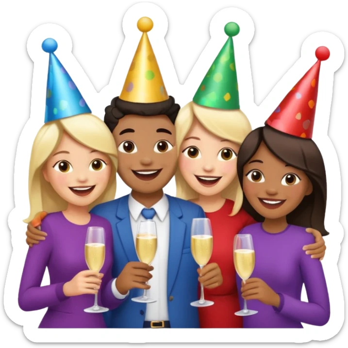 Personas reunidas charlando entre amigos sticker