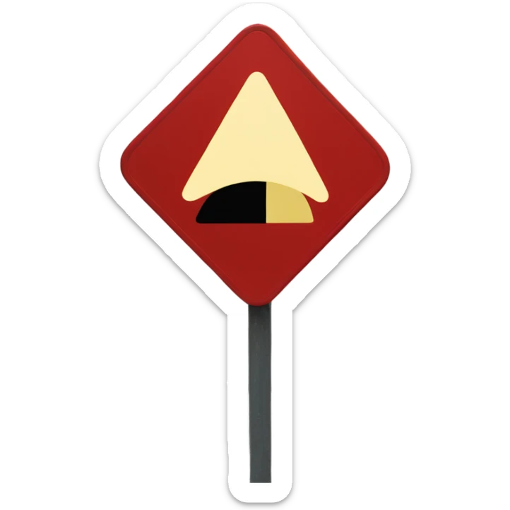 yield sign sticker