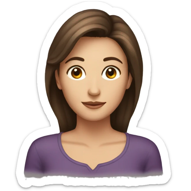 brown hair brown eyed 51 year old female who likes butterflies sticker