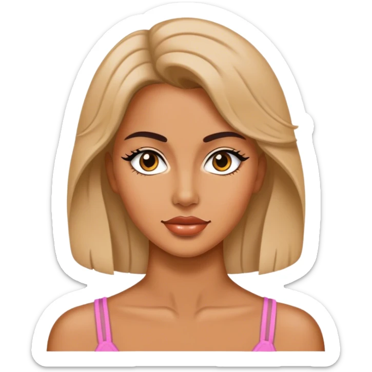 Beautiful woman in 1980’s woman fashion look sticker