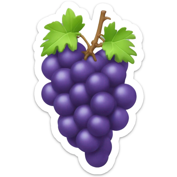 3D Grapes emoji  sticker