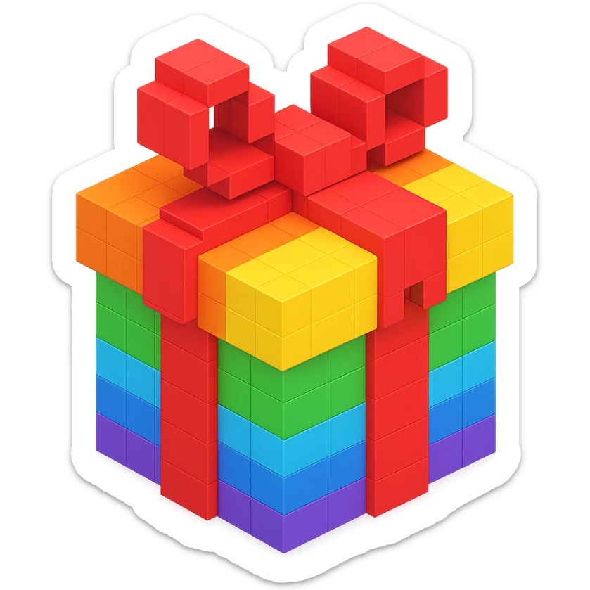 Rainbow gift sticker