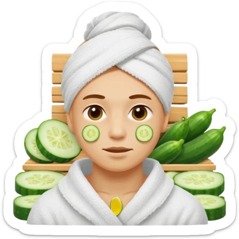 okurka na očích s týpkem a ručníkem co má okolo krku jak kdyby vyšel ze sauny  sticker