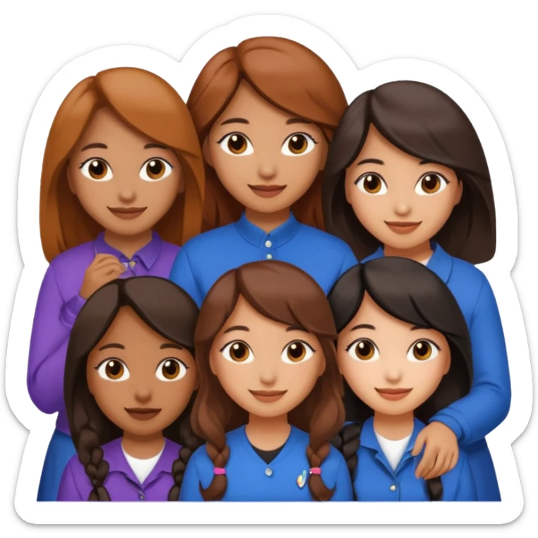 Katseye music group 6 members all girl 2 brown girl 1 korean 1 latina sticker