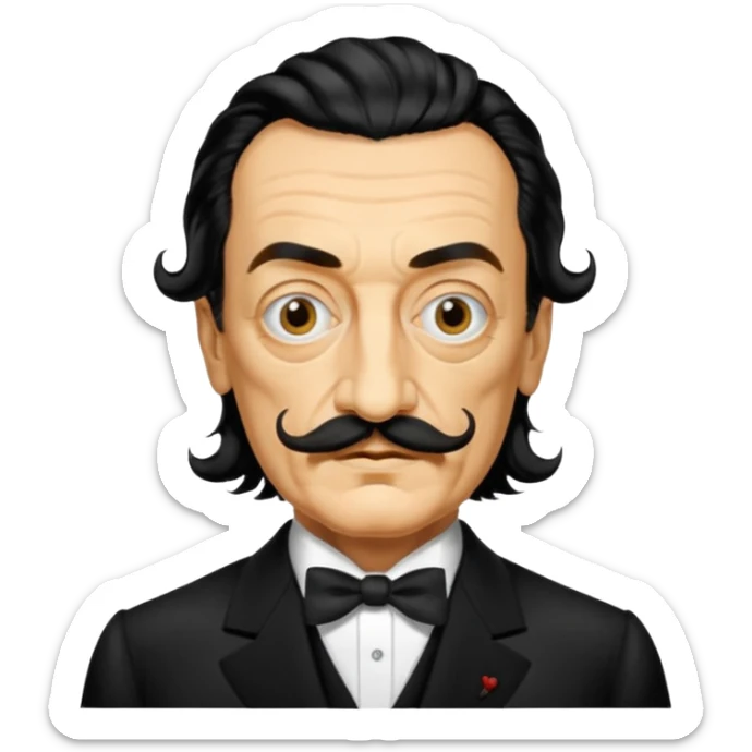 Fais-moi un masque de Salvador Dali d'une manière réaliste, la même série que La Casa de Papel sticker
