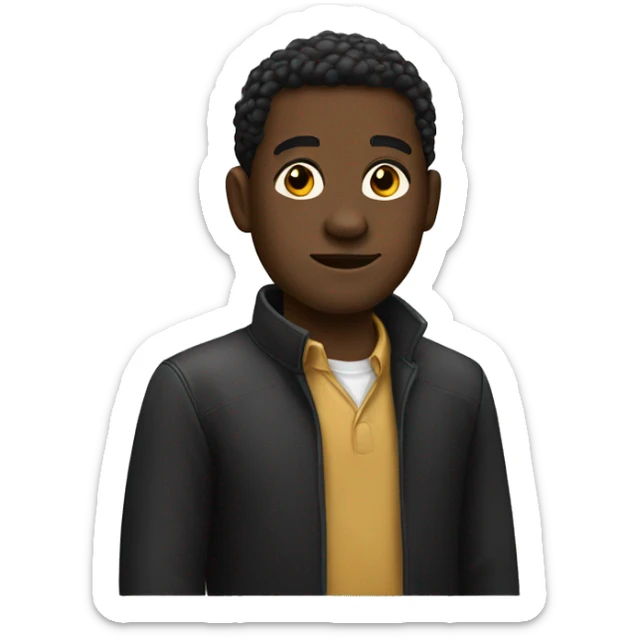 black small man sticker
