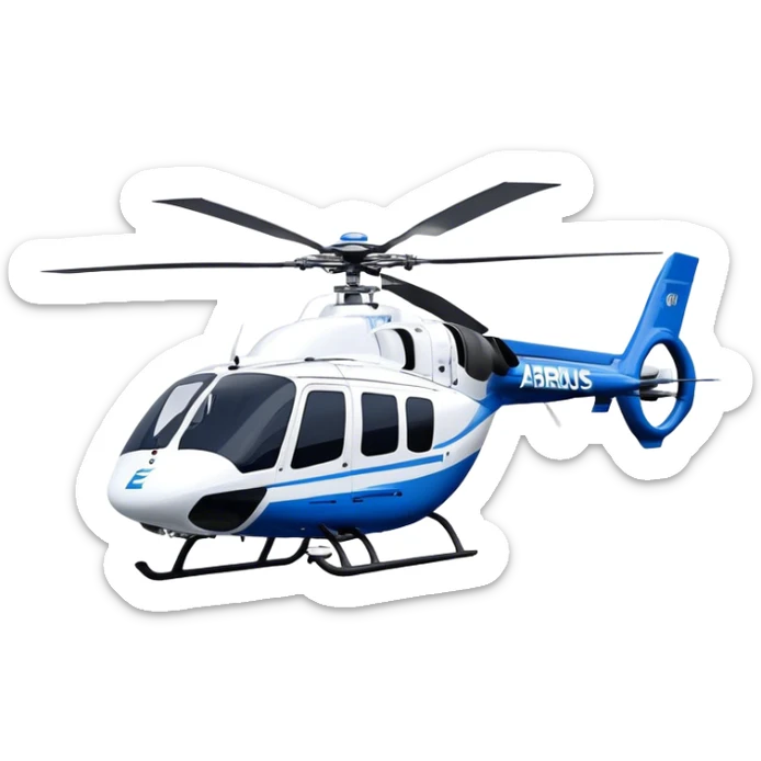 Eurocopter EC135 - Airbus Helicopters (Model Year: 2020) (Iconic colour: Blue and white) sticker