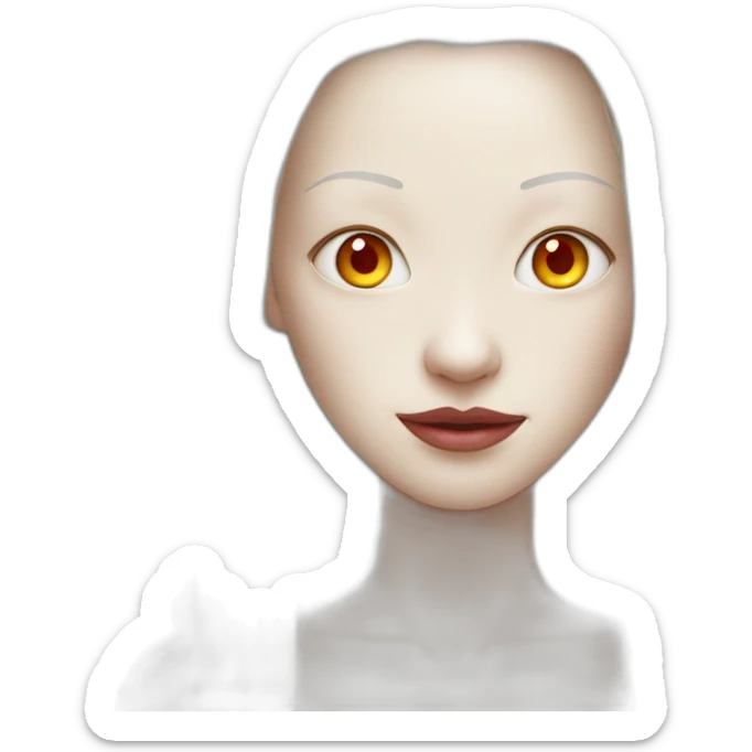 À woman albino Na’vi whit red eye from the movie avatar sticker