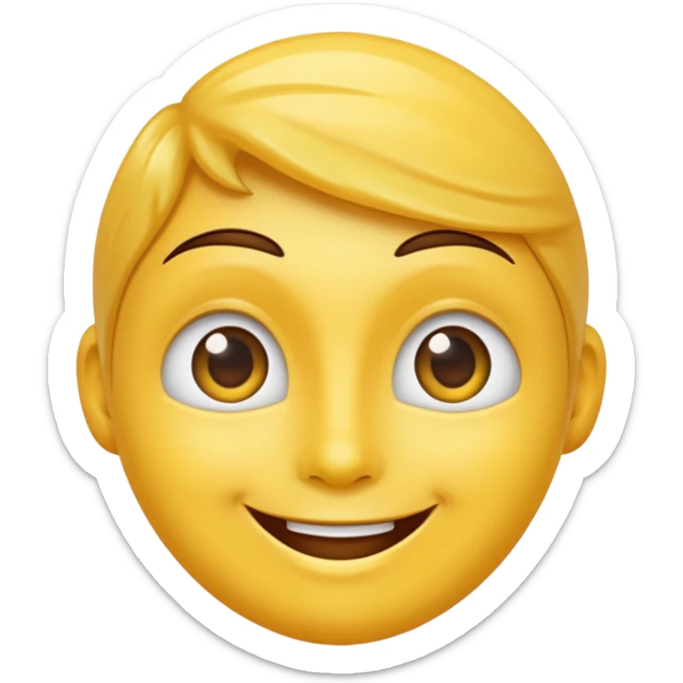 Round face emoji sticker pack with the following emotions: 😁- față radioasă cu ochi zâmbitori sticker