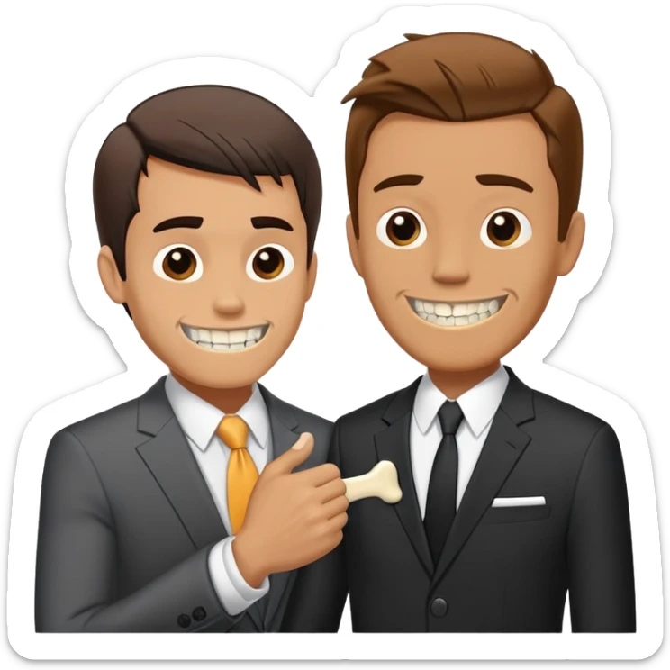 Gender: Male Hair: Over-gelled side part with awkward cowlick Face: Forced smile showing all 12 teeth Clothes: Ill-fitting suit with "Hello My Name Is" sticker peeling off Action: Bone-crushing handshake with visible pain lines sticker