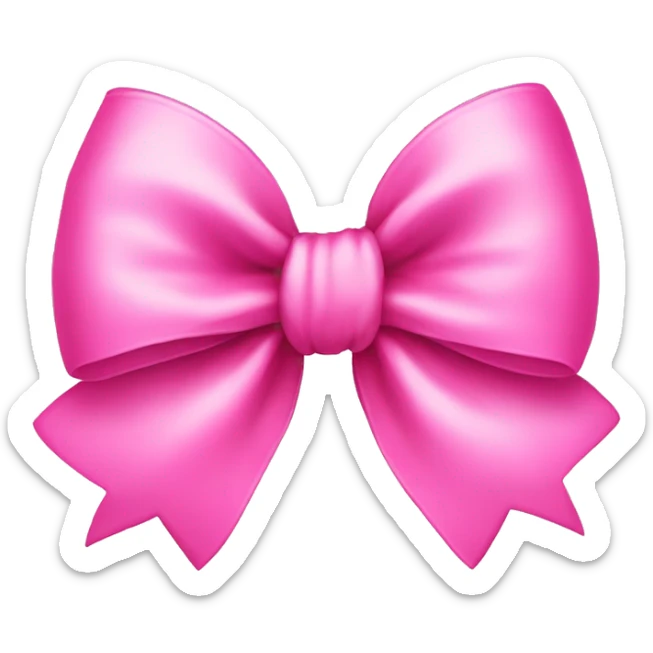 Pink cute bow sticker