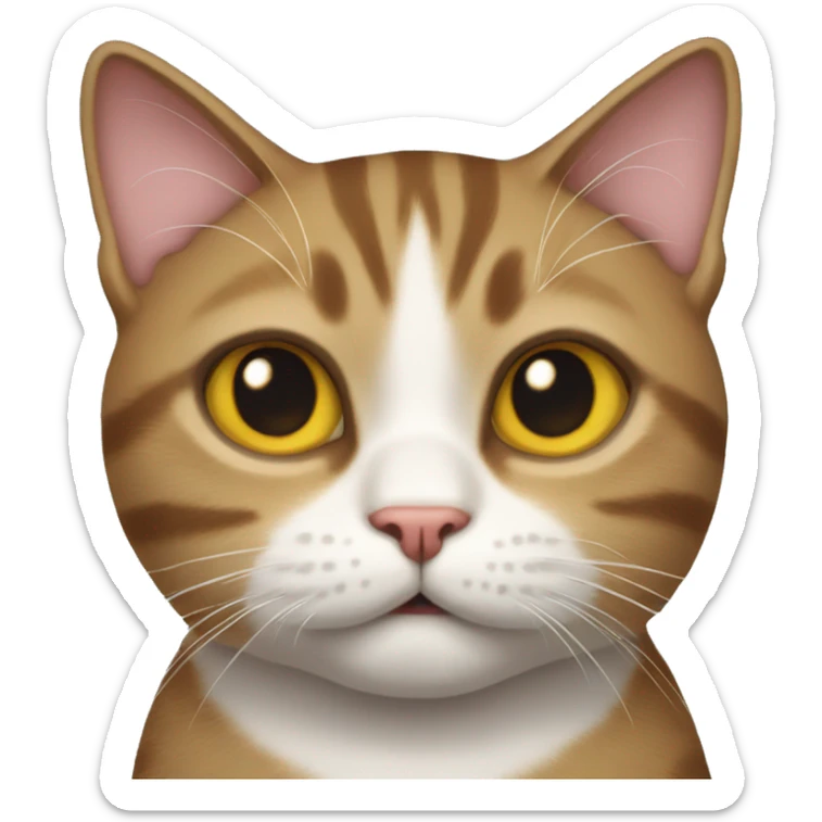 The cat emoji but mixed with the pleading face emoji sticker