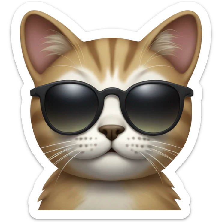 Cat with sunglasses sticker