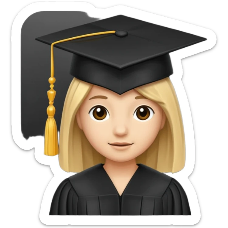 graduation cap sticker