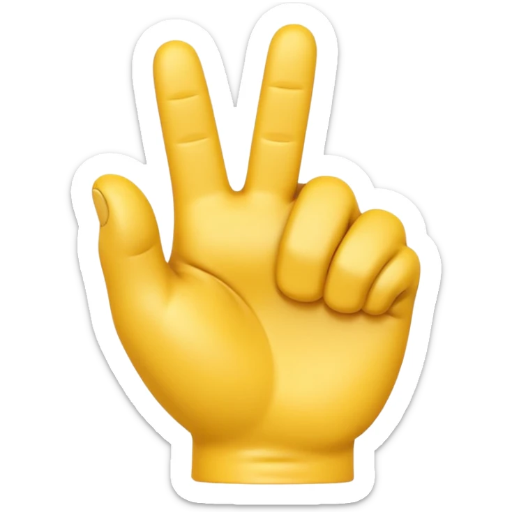 A 3D Apple-style yellow hand emoji, closed fist with thumb pointing backward over the shoulder direction, smooth rounded shape, shiny surface, clean minimal background. AND MOTİON LİNE sticker