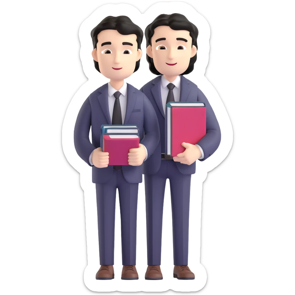 Professional 35-year-old man with black wavy hair, stubble, strong jawline, white skin tone, wearing smart casual business attire, holding a business book, with a confident approachable expression sticker