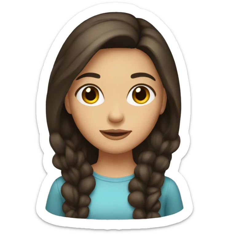 brunette girl  sticker