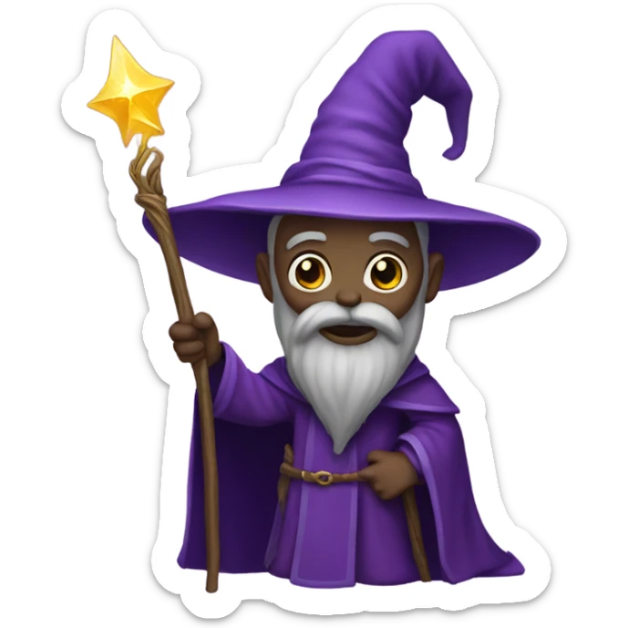 Purple wizard sticker