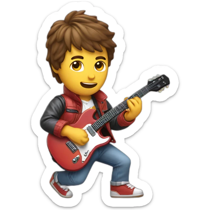 Marty McFly playing guitar sticker