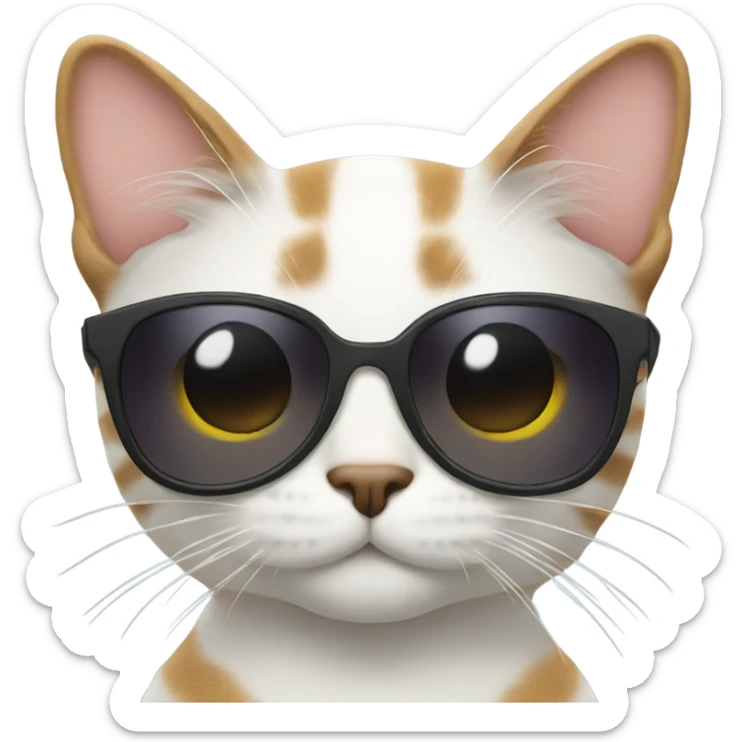 Cat with sunglasses sticker