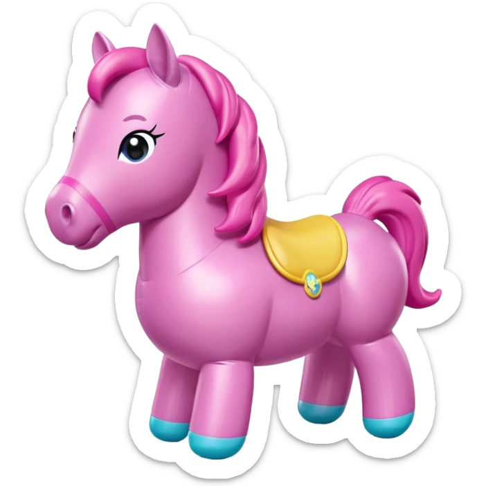my little pony inflatable vinyl chubby horse toy figurine  sticker