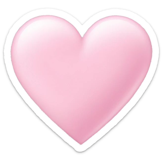 light pink heart  sticker