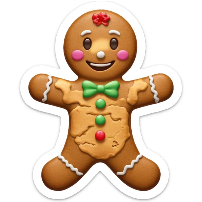 I want a gingerbread cookie but it has to be similar to the one from shrek sticker
