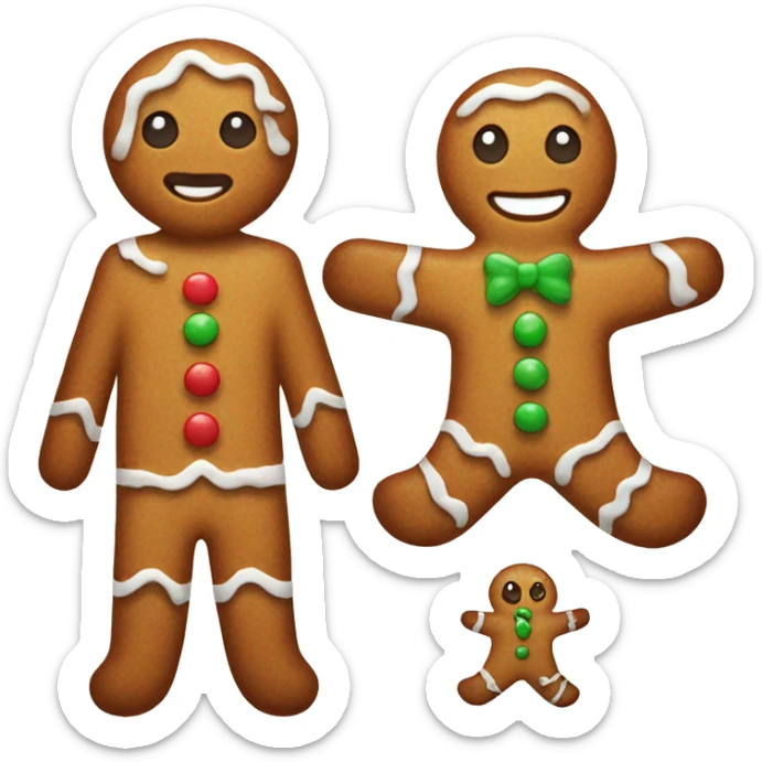 Gingerbread man sticker