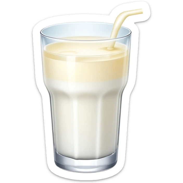 glass of glowing pure milk with divine light, spiritual nourishment sticker