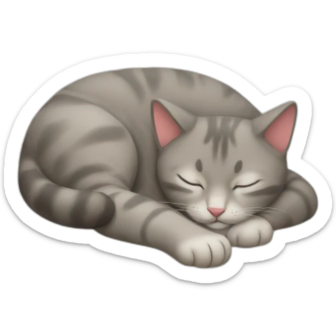 Sleeping cat sticker