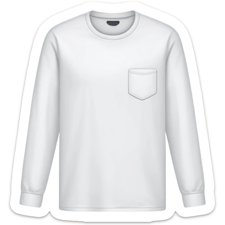 White Long sleeve no just the long sleeve no guy no emoji as well just a plain white long sleeve  sticker