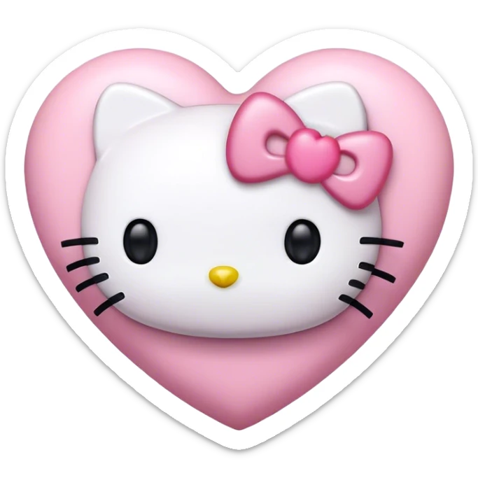 Hello kitty heart  sticker
