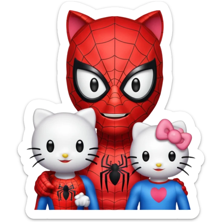 Puedes poner esa misma imagen para emoji de teclado de spiderman y hello Kitty sticker