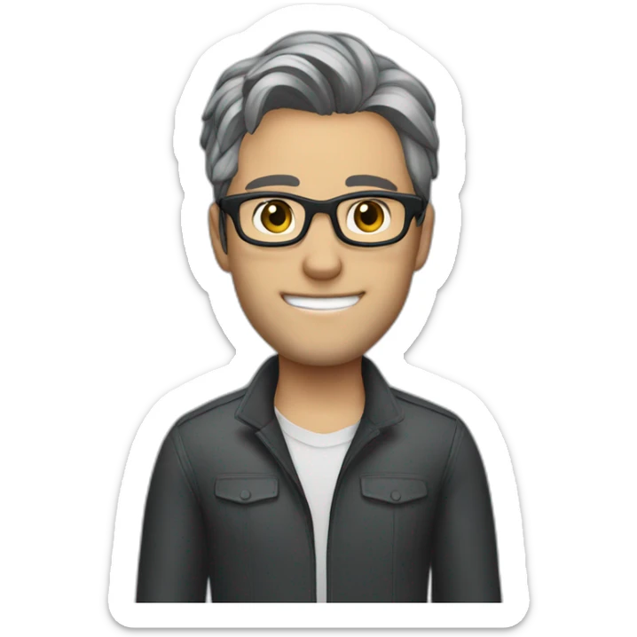 sebastian croft dark grey hair no facial air glasses sticker