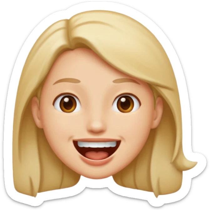 Tête de profil, et qui fait chute en montrant sa bouche sticker