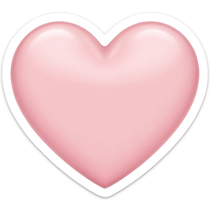 pale pink heart sticker