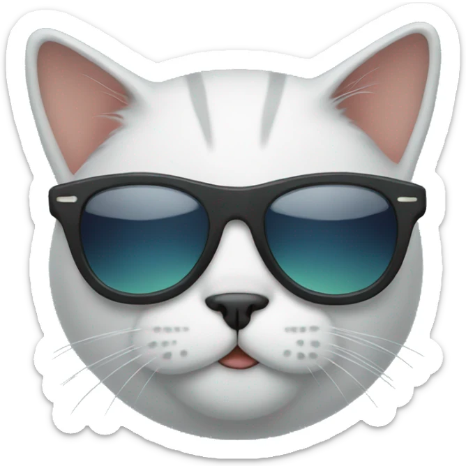 Cat with sunglasses sticker