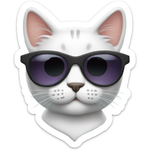 Cat with sunglasses sticker