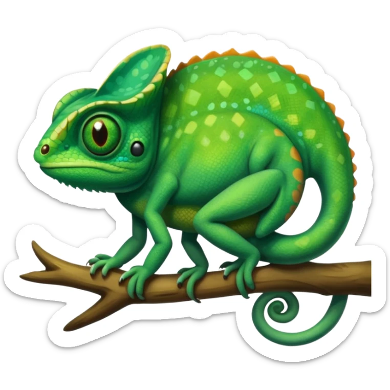 Emoji de camaleón, que sea bonito, tierno y único para compartir con mi pareja, entonces que sea único sticker