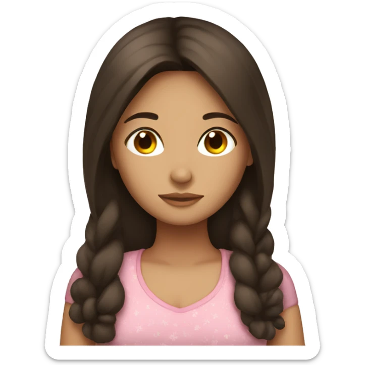 Brunette girl sleeping sticker