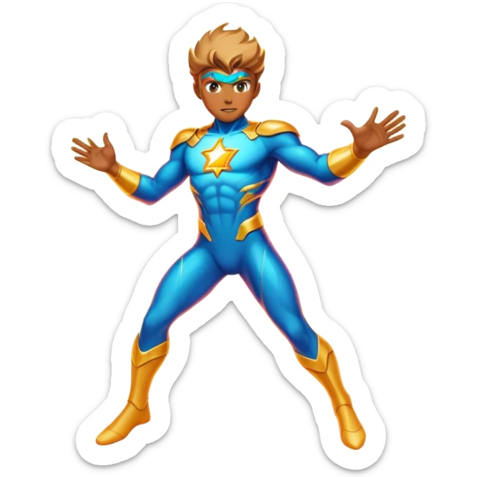 A cosmic-powered hero who moves at the speed of light and can manipulate neon energy to create illusions. sticker