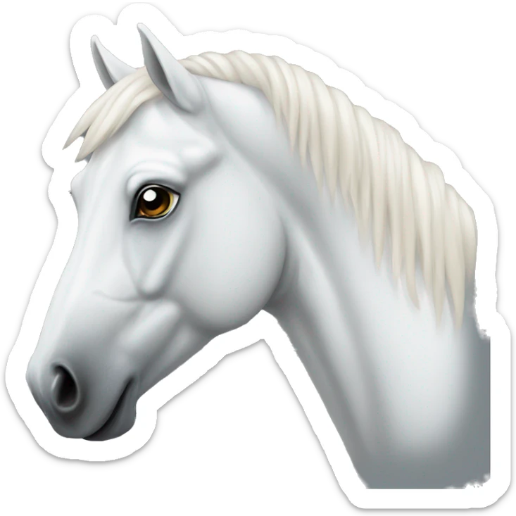 White horse sticker