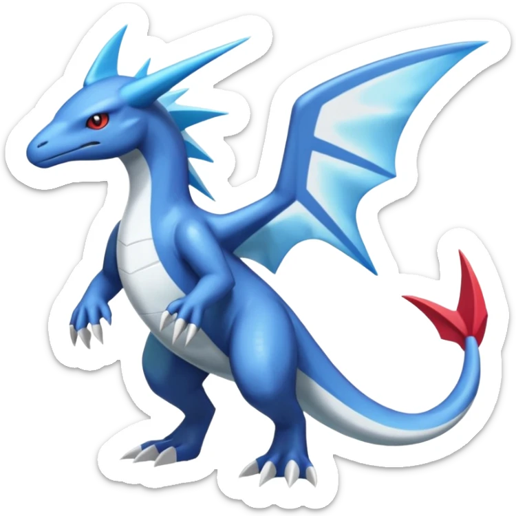 Latios-Latias-Salamence-Salandit-Zekrom-Dialga-Amaura-Palkia-fusion-Fakémon-Pokémon-creature (Full body) sticker