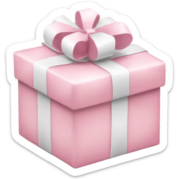 Light pink Christmas gifts under a white Christmas tree  sticker