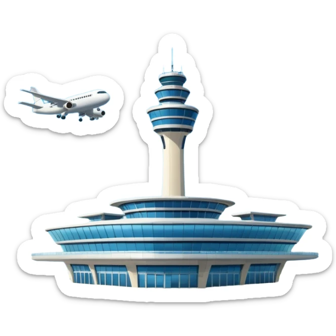 building of big airport png sticker