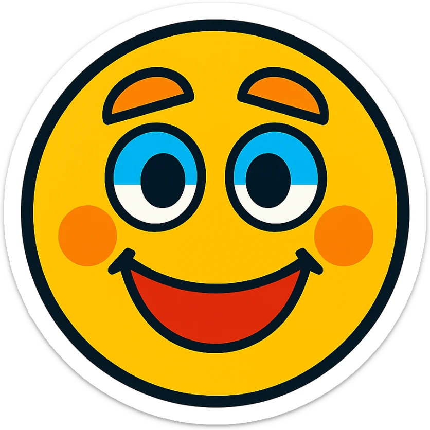 smiling face sticker