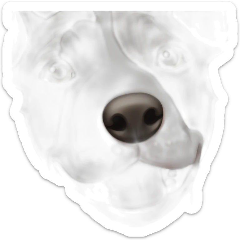 Brindle bullterrier just the face dark hair on right closer to eye sticker